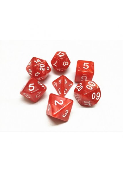 DICE 7-set: Red Pearl (7)